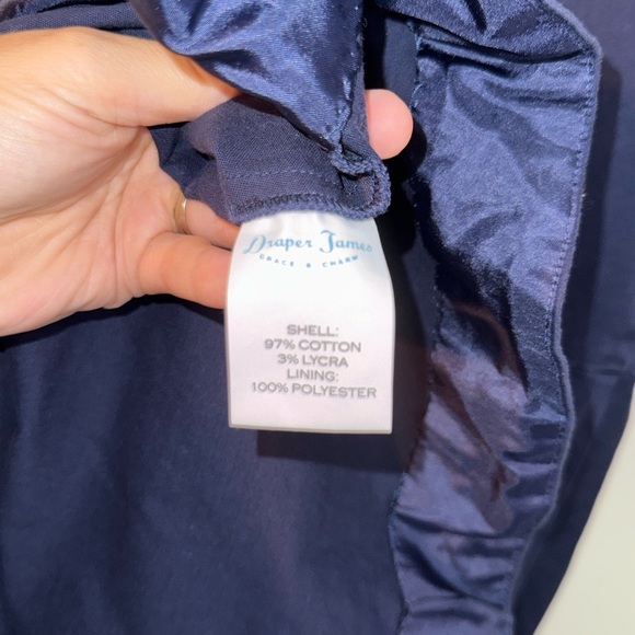 Draper James Love Circle Dress Womens 4 Navy Blue Sleeveless Zip Back - Picture 6 of 9